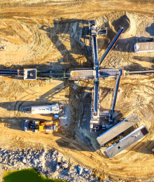 Mining truck at mine site